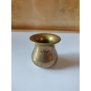 Antique Tiffany Studios NY Bronze Pine Needle Vase Mucilage Pot #5517 2.25"