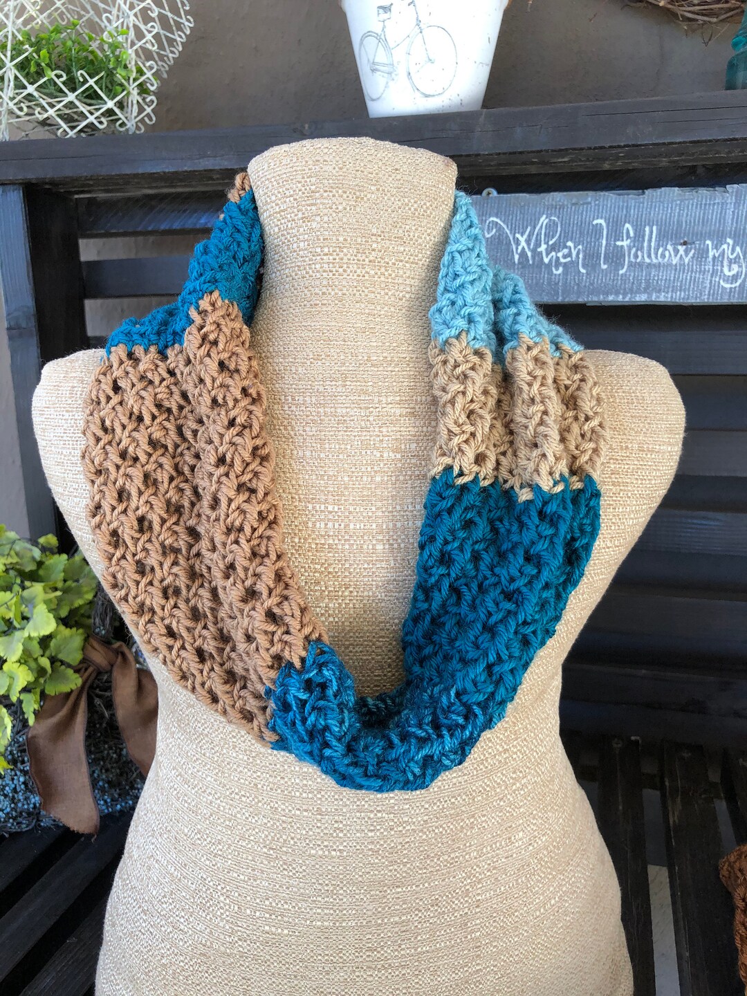 Hand Knit Cowl Hand Knit Scarf Hand Knit Infinity Magic - Etsy