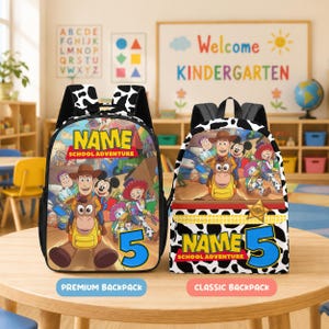 Personalized Woody Backpack, Toy Story School Backpack, Custom Name Kindergarten Bag, First Day School Gift for Kids