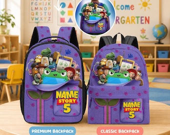 Mochila de Toy Story para niños, mochila escolar personalizada, mochila de jardín de infancia con nombre personalizado, regalo de regreso a clases de los amigos de Toy Story