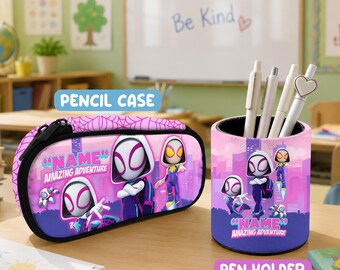 Bolsa de almuerzo de Spider-Gwen para niñas, lonchera personalizada, bolsa de almuerzo escolar de Spider-Gwen, regalo de regreso a clases para niños