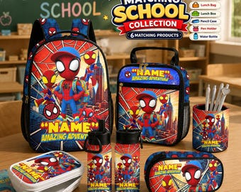 Mochila de Spider-Man para niños, mochila escolar de Marvel Spidey, mochila personalizada con nombre, regalo de cumpleaños de superhéroe, regreso a clases.