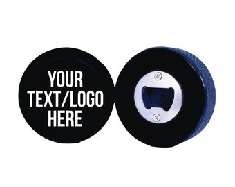 Personalized Hockey Puck with Bottle Opener, Custom Hockey Puck, Printed Hockey Puck, Hockey Gift, Hockey Puck Bottle Opener