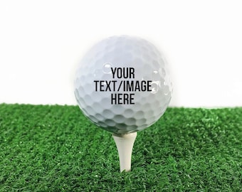 Pelota de golf personalizada con su texto o imagen - Regalo de pelota de golf - Ideal para regalos, anuncios, bodas, compromiso, bebé