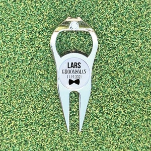 Groomsman Golf Divot Tool gift, Wedding Gift, Ball Marker and Bottle Opener, Custom Divot Tool, Golf Gift, Personalized Golf Marker