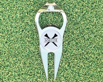 Personalized Golf Divot Tool with Ball Marker and Bottle Opener, Custom Divot Tool, Golf Gift, Personalized Golf Marker, Golf Marker