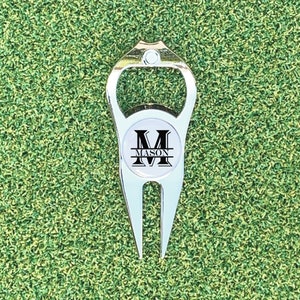 Monogram Golf Divot Tool with Ball Marker and Bottle Opener, Custom Divot Tool, Golf Gift, Personalized Golf Marker, Golf Marker