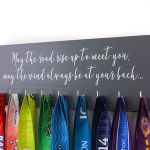Medal Holder - Irish Proverb - May the road rise up to meet you, may the wind always be at your back. - Medium