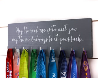 Medal Holder - Irish Proverb - May the road rise up to meet you, may the wind always be at your back. - Medium