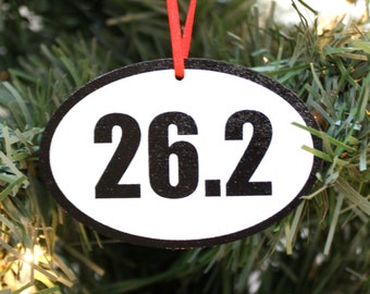 26.2 Running Christmas Ornament - Great gift for marathon runners!