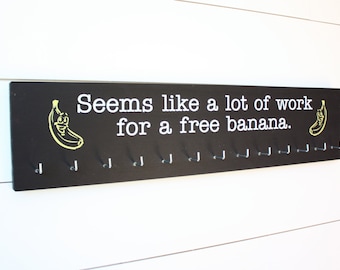 Running Medal Holder - Seems like a lot of work for a free banana. - Large