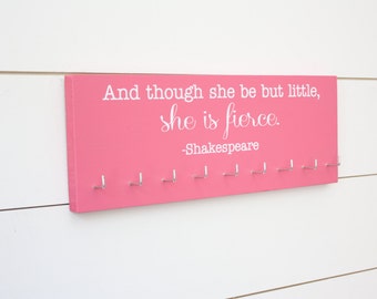 Medal Holder for Girls / Women (Running, Gymnastics, Dance, Cheer) - She is Fierce - Medium