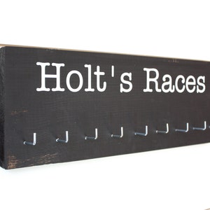 Personalized Medal Holder / Display - Medium - Custom medal holder, race medal holder, personalized medal rack, custom medal display
