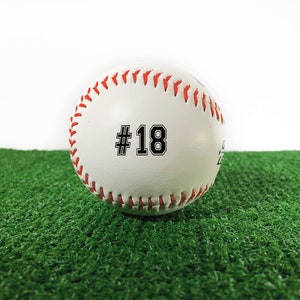 Personalized Baseball with Number, Custom Baseball, Printed Baseball, Baseball Gift, Baseball Team Award