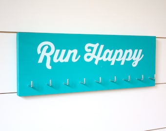 Running Medal Holder - Run Happy - Medium