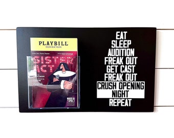 THEATRE PROGRAM DISPLAY Sign - Musical Program Holder Theater Gift for Actors and Actresses Drama Gift Theatre Present