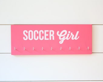 Soccer Girl Medal Holder - Medium