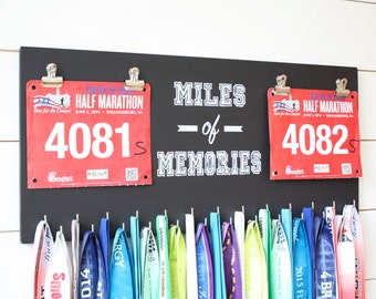 Race Bib and Medal Holder - Miles of Memories - Extra Large Size