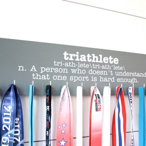 Triathlon Medal Holder - Definition of Triathlete - Large