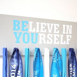 Medal Holder - Believe in Yourself - Medium - Motivational Quote - Inspirational
