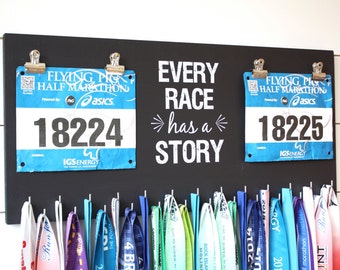 Race Bib and Medal Holder - Every Race Has a Story - Extra Large Size