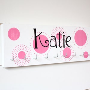 Personalized Medal Holder with Polka Dots - Medium