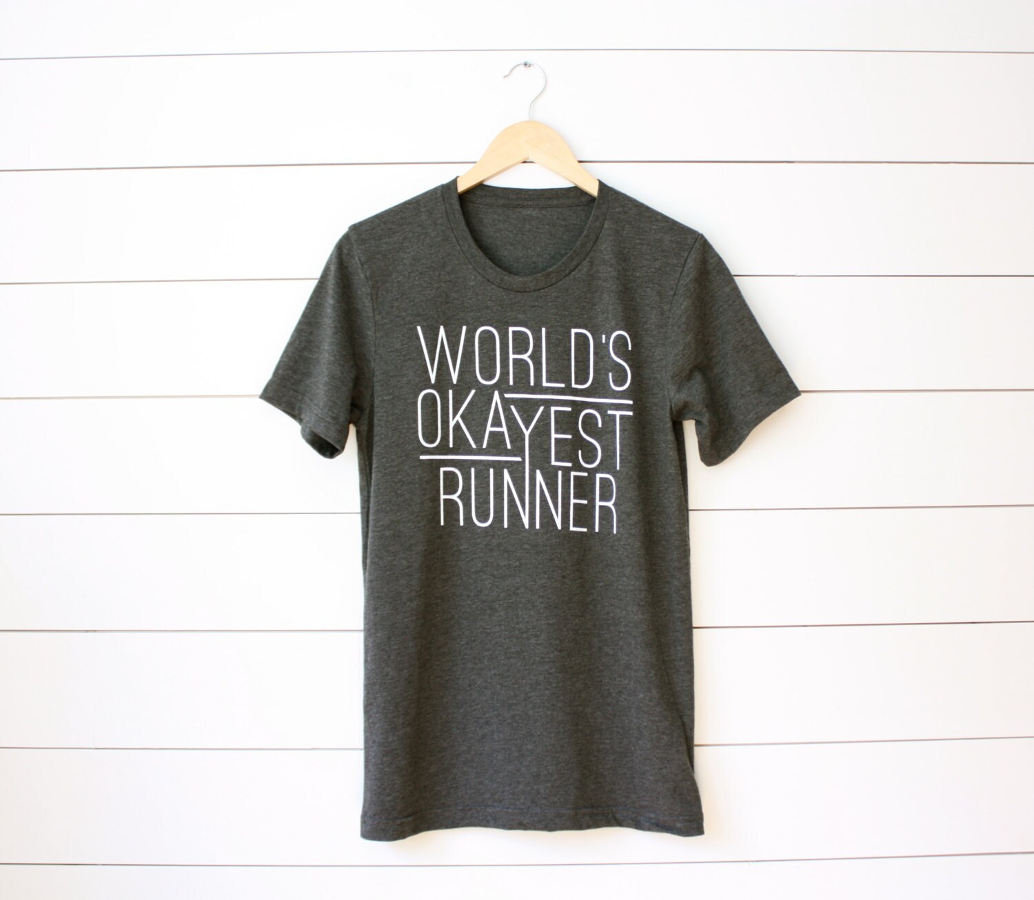 T-shirt for Runners World's Okayest Runner Running Tee - Etsy