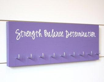 Gymnast Medal Holder / Display - Strength. Balance. Determination. - Medium