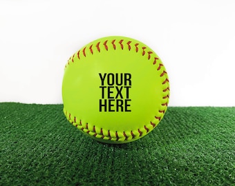 Personalized Softball with Your Text or Logo, Custom Softball, Printed Softball, Softball Gift, Softball Team Award, Fastpitch Softball