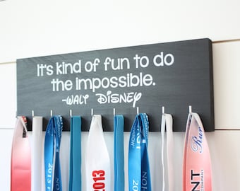 Disney Medal Holder - It&#39;s kind of fun to do the impossible. - Medium - Walt Disney Quote