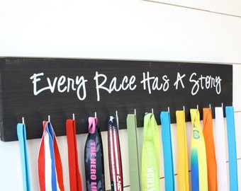 Running Medal Holder - Every Race Has a Story  - Large