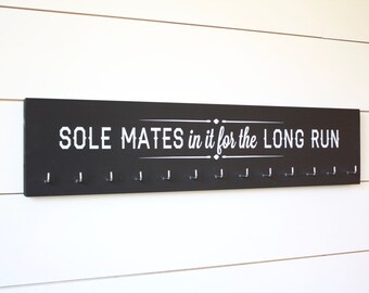 Running Medal Holder Soul Mates In it for the Long Run Race - Medal Holder, Medal Rack, Medal Display