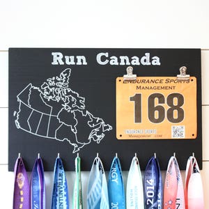 Run Canada Medal Holder, Canada Medal Rack with Bib Holder