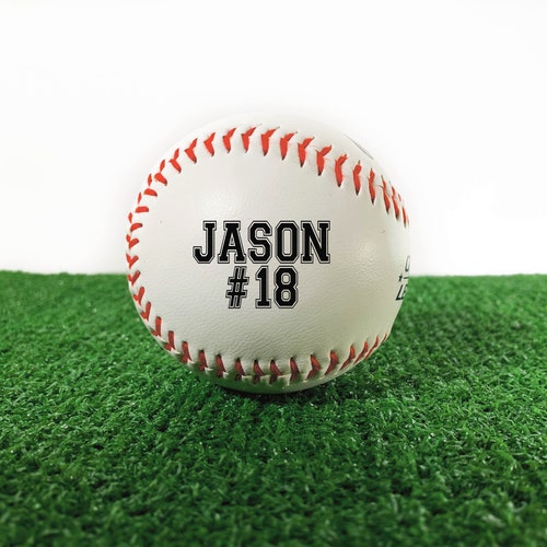 Personalized Baseball With Name and Number Custom Baseball Etsy