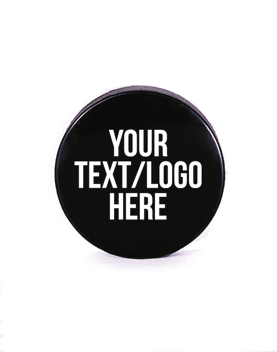 Personalized Hockey Puck with any Custom Logo or Text, Custom Hockey Puck, Printed Hockey Puck, Hockey Gift, Hockey Team Award, Ice Hockey