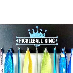 Pickleball King - Pickleball Medal Hanger - Pickleball Medal Display - Pickle Ball Medal Holder