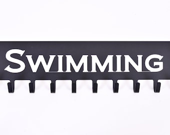 Porta medallas de natación, Porta medallas, Exhibidor de medallas, Porta medallas de natación, Porta medallas de metal, Exhibidor de porta medallas de natación