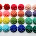 24 pcs Resin Flower Cabochons - 15mm Dahlia - Rainbow Brights Assorted Mix - Matte