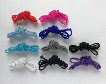 2 Metres of Round Elastic Cord - 2.5mm wide - assorted colours