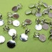 24 pcs Pendant Bails - Platinum Tone - Glue on Bail - 6mm Glue Pad
