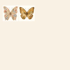 Vintage Butterfly Clipart PNG, 50 Antique Watercolour Butterfly Images, Digital Ephemera for Scrapbooking, Paper Clipart for Journals Crafts image 9