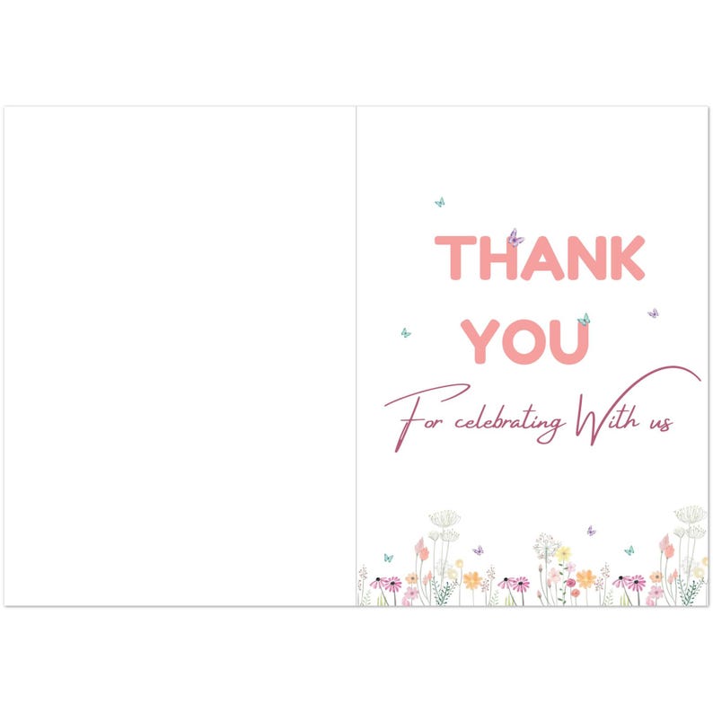 Thank You Folded Cards Pink Wild Flower Etsy Australia Thank You Folded Cards Pink Wild Flower Etsy Australia