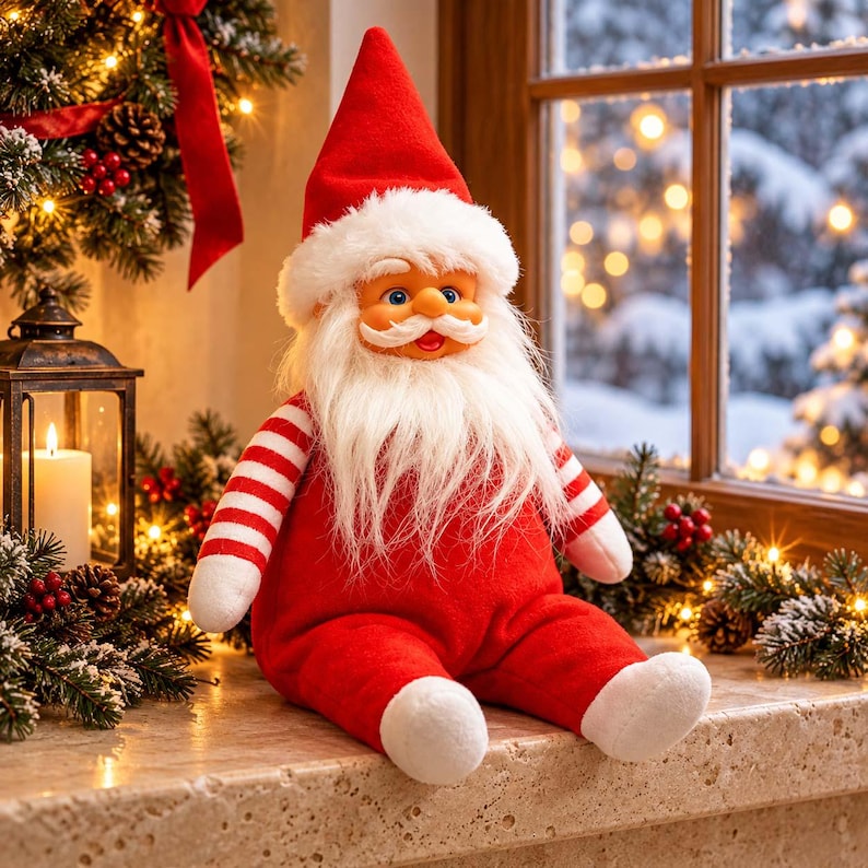 Christmas Elf Doll, Plush Holiday Shelf Sitter, Long Leg Elf Decoration ...