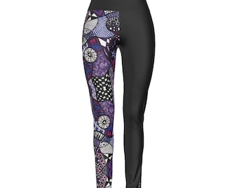 Legginsy damskie z wysokim stanem