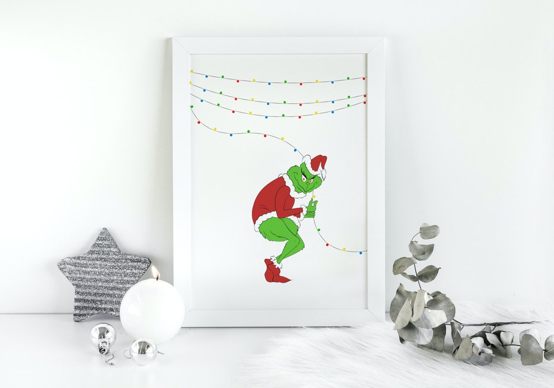How the Grinch Stole Christmas PNG, Grinch Pulling Down Lights, Dr