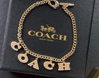 Coach In Box Hoop C Armband Armreif Vergoldung Armband Modeschmuck Damen Geschenk