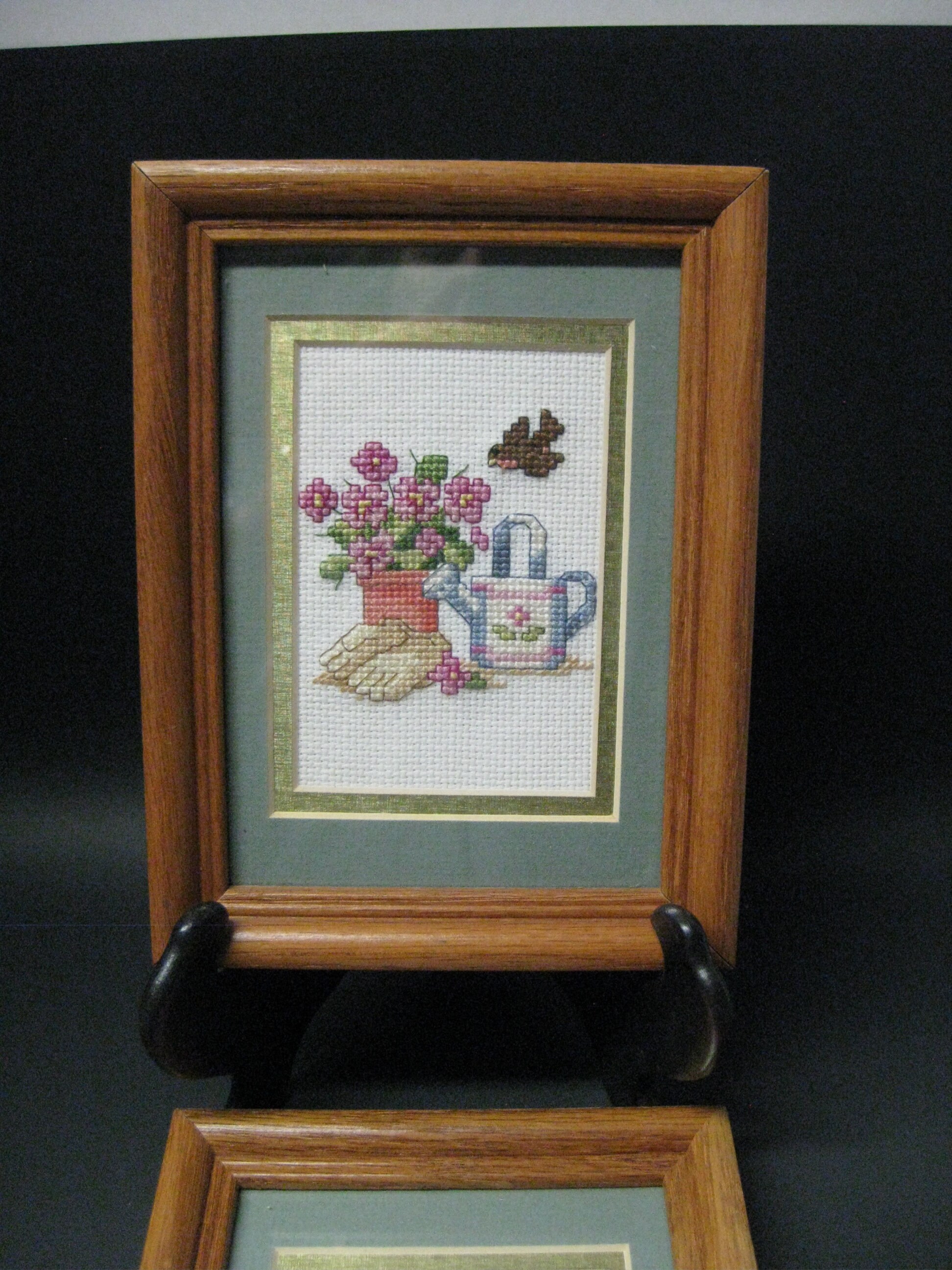 Vintage Counted Cross Stitch Pictures Framed Art Country And Etsy