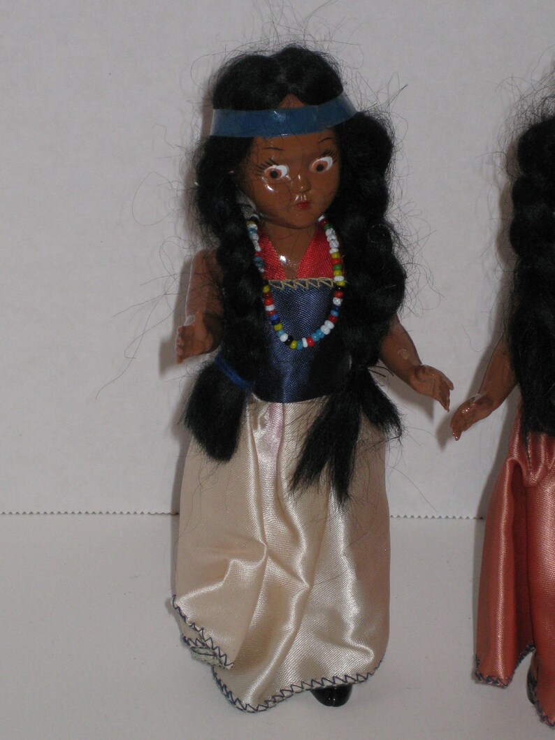 Vintage Plastic Indian Dolls, Souvenier Dolls, Storybook Dolls Etsy