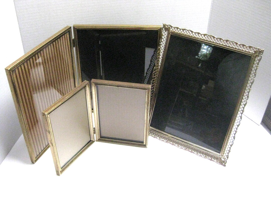 Vintage Gold Metal Picture Frames - Set of 3 - 1970s/80s - Etsy