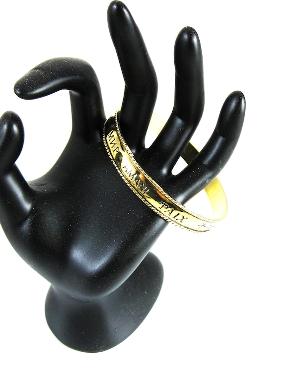 Bangle Bracelet, Let There Be Peace Bangle, Avon, Vintage 1990's